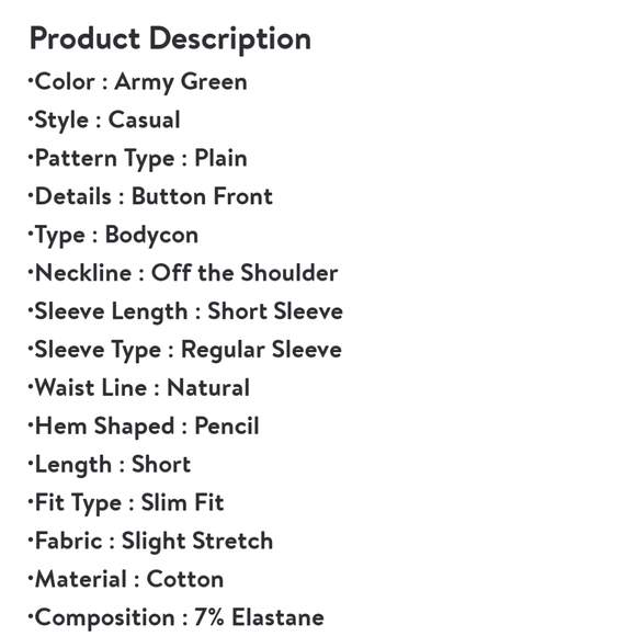 Bodycon Off the Shoulder Button Front Bardot Dress M - Picture 7 of 7